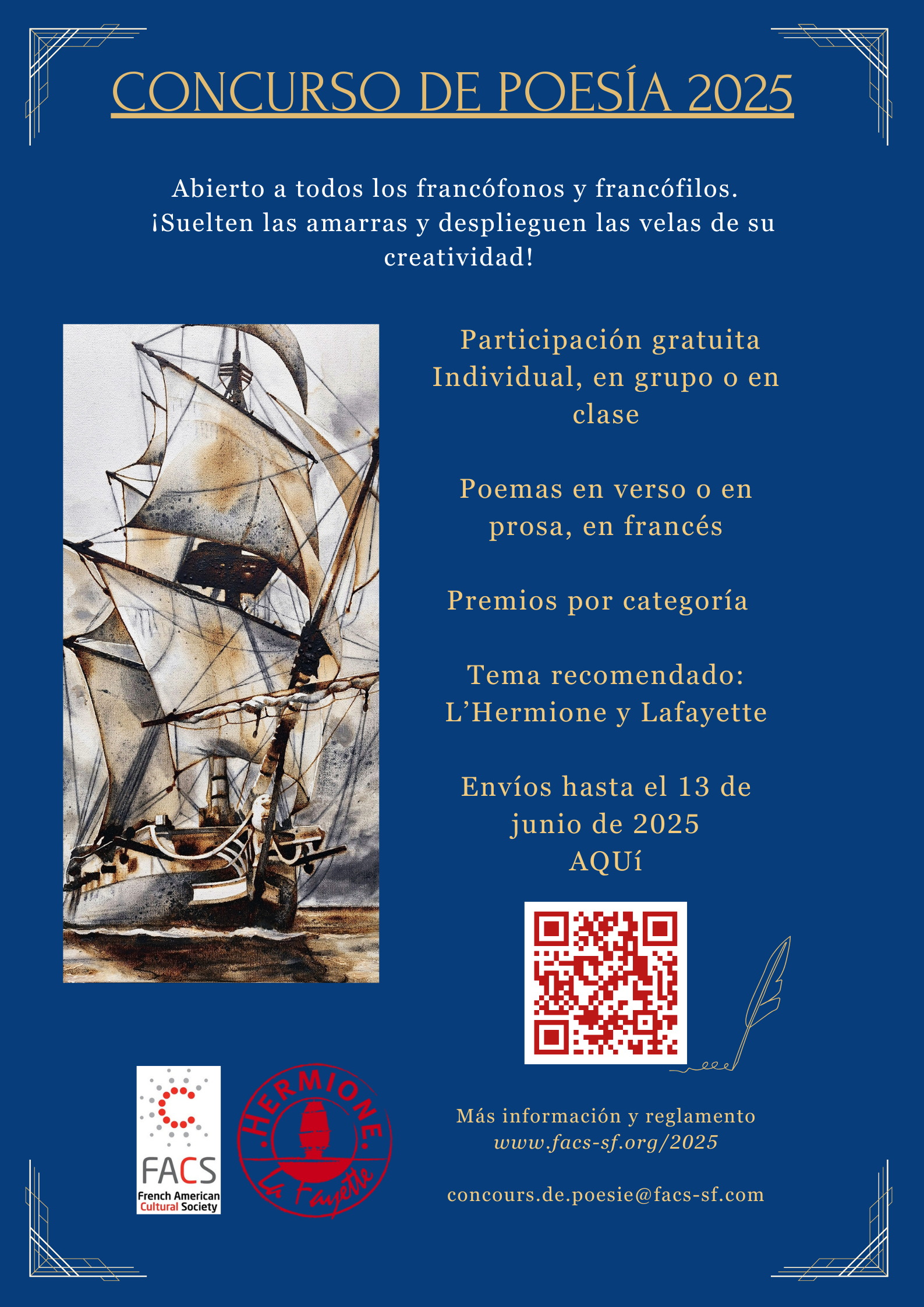 Affiche concours de poésie.espagnol